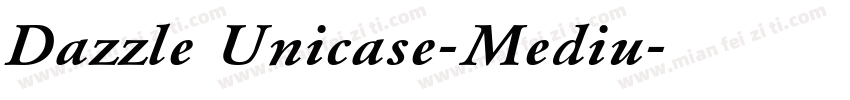 Dazzle Unicase-Mediu字体转换